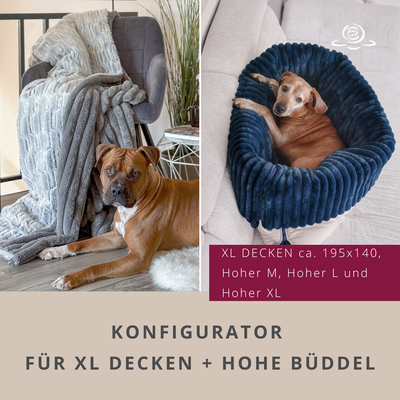 LAGERVERKAUF BAUKASTEN // für XL Decken ca. 195x140 cm und Hohe Varianten der Hundeschlafsäcke Grösse M, L, XL
