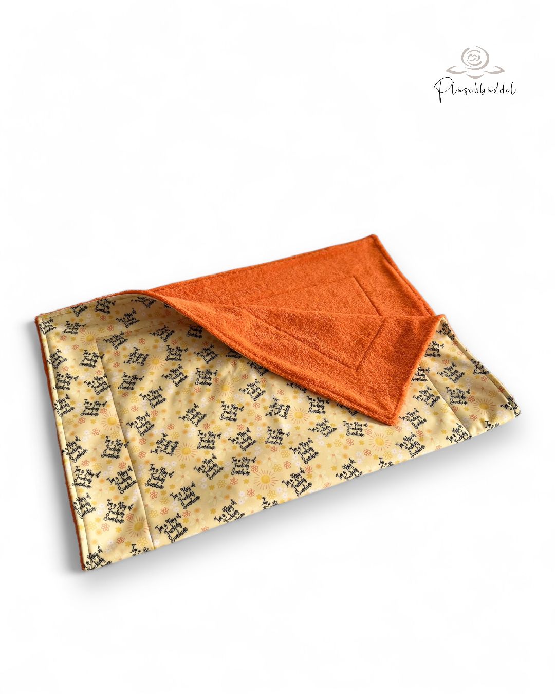 SOFAPOFA OUTDOOR PREMIUM ungefüttert // Softshell Special Sunshine mit Frottée Orange // ca. 95x65 cm // SOFORTKAUF