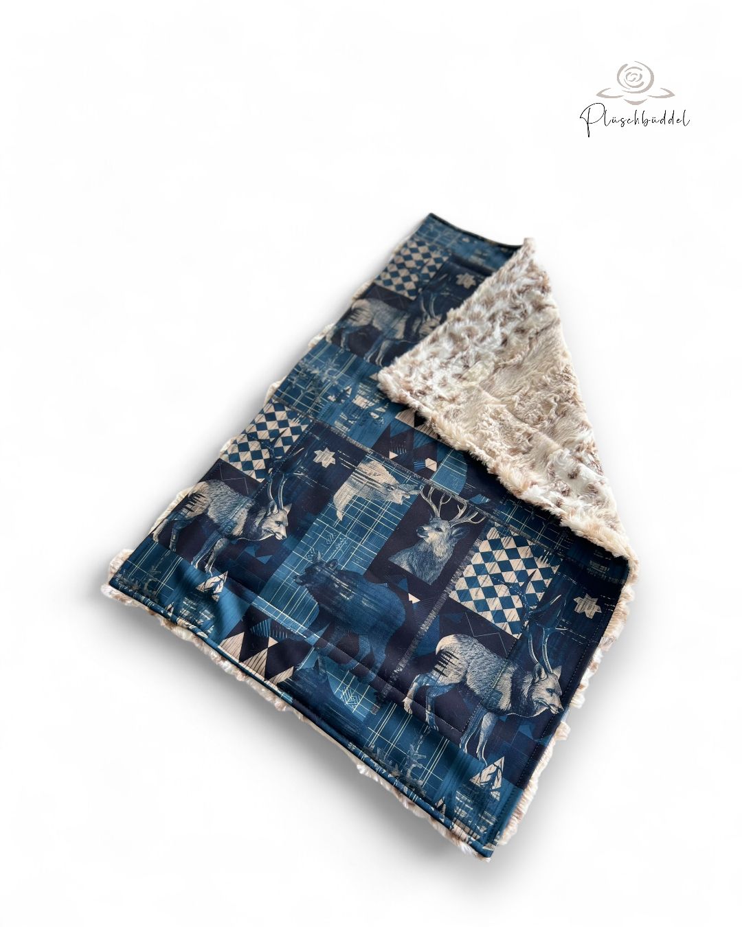 SOFAPOFA OUTDOOR PREMIUM ungefüttert // Softshell Special Animal Nights mit Kunstfell Hermelin // ca. 65x45 cm // SOFORTKAUF