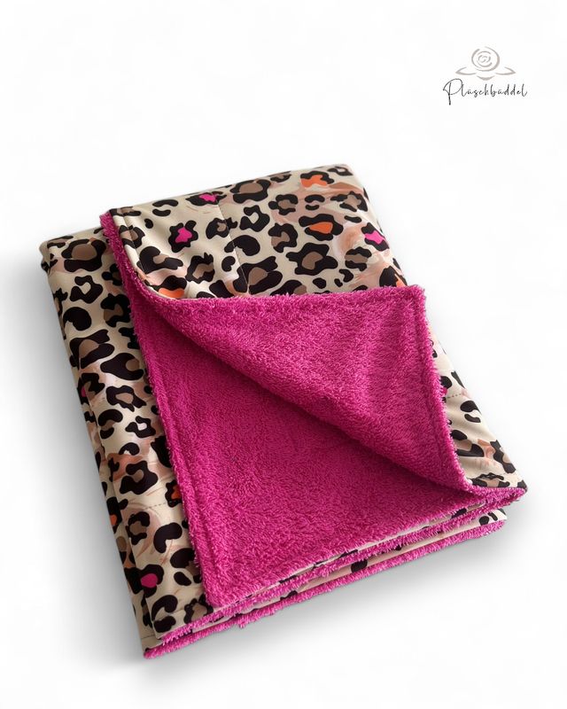 SOFAPOFA OUTDOOR PREMIUM ungefüttert // Softshell Special City Leo mit Frottée Pink // ca. 95x65 cm // SOFORTKAUF