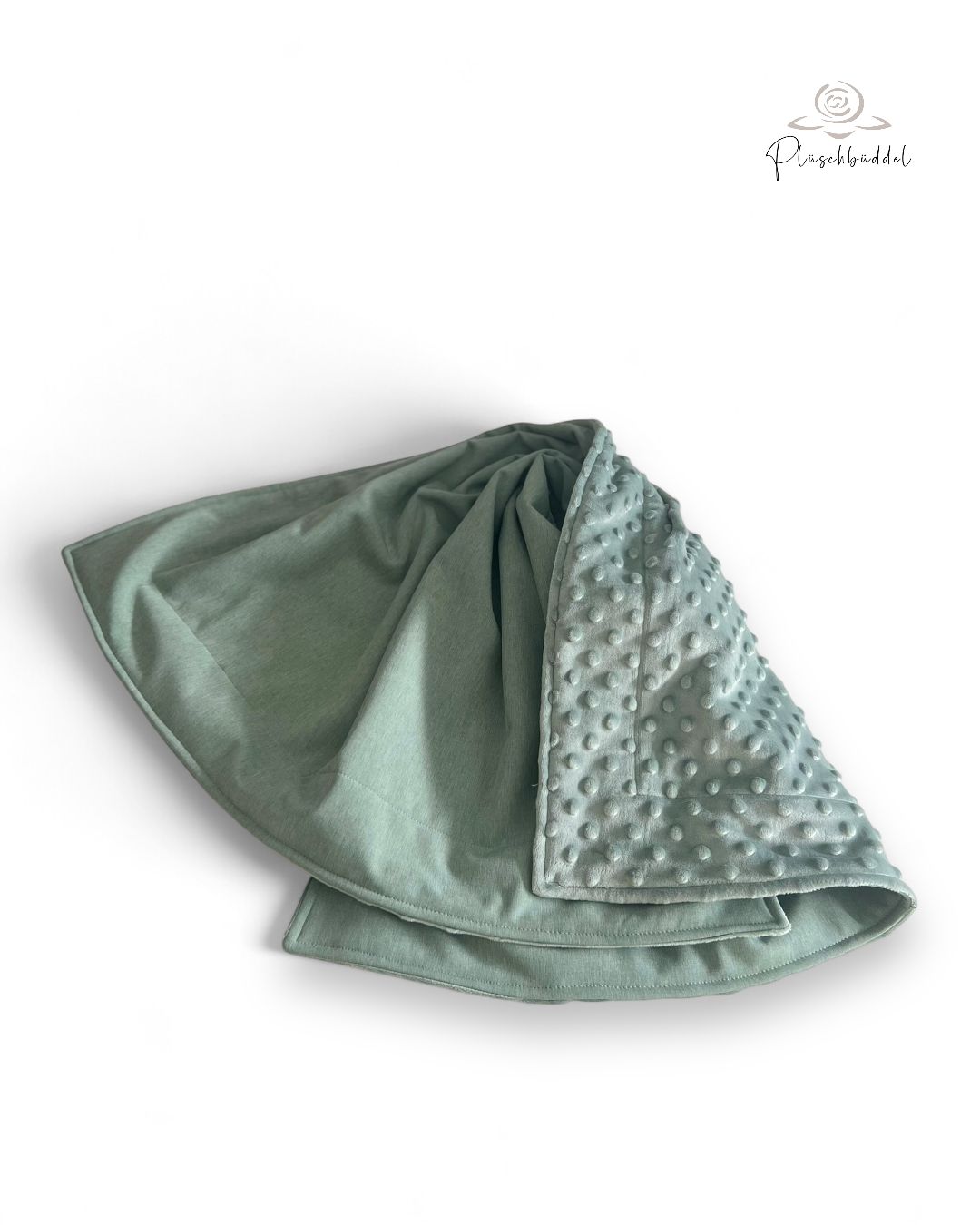 SOFAPOFA OUTDOOR CLASSIC ungefüttert // Softshell Mint Melange mit Minky Dots Mint // ca. 95x65 cm // SOFORTKAUF