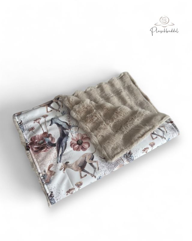SOFAPOFA OUTDOOR PREMIUM ungefüttert // Softshell Special Happy Dogs mit Bubbles Beige // ca. 65x45 cm // SOFORTKAUF