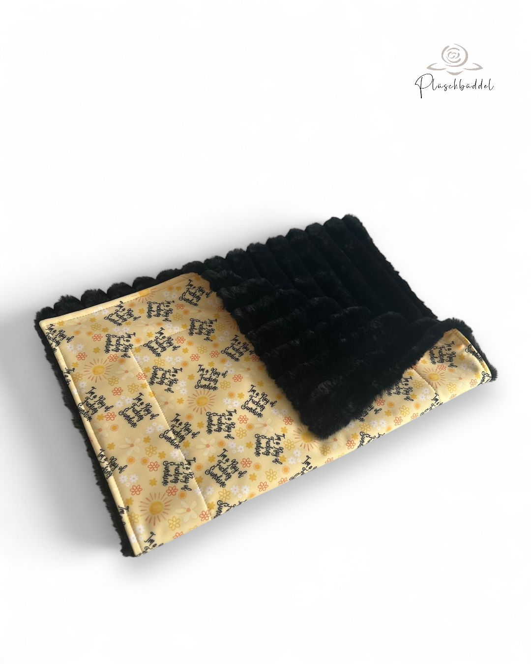 SOFAPOFA OUTDOOR PREMIUM ungefüttert // Softshell Special Sunshine mit Rippen Schwarz // ca. 65x45 cm // SOFORTKAUF