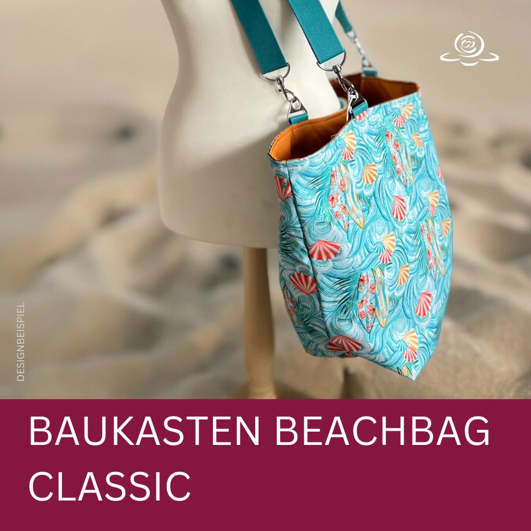 BEACHBAG CLASSIC BAUKASTEN // Deine individuelle Shopping- oder Strandtasche, Optional zum wenden