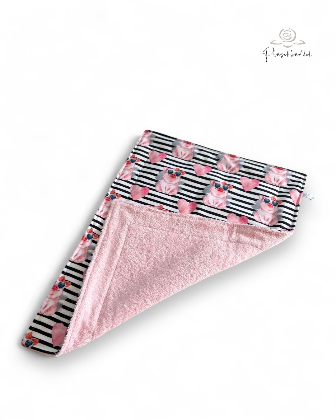 SOFAPOFA OUTDOOR PREMIUM ungefüttert // Softshell Special Glücksschweinchen mit Frottée Rosa // ca. 65x45 cm // SOFORTKAUF