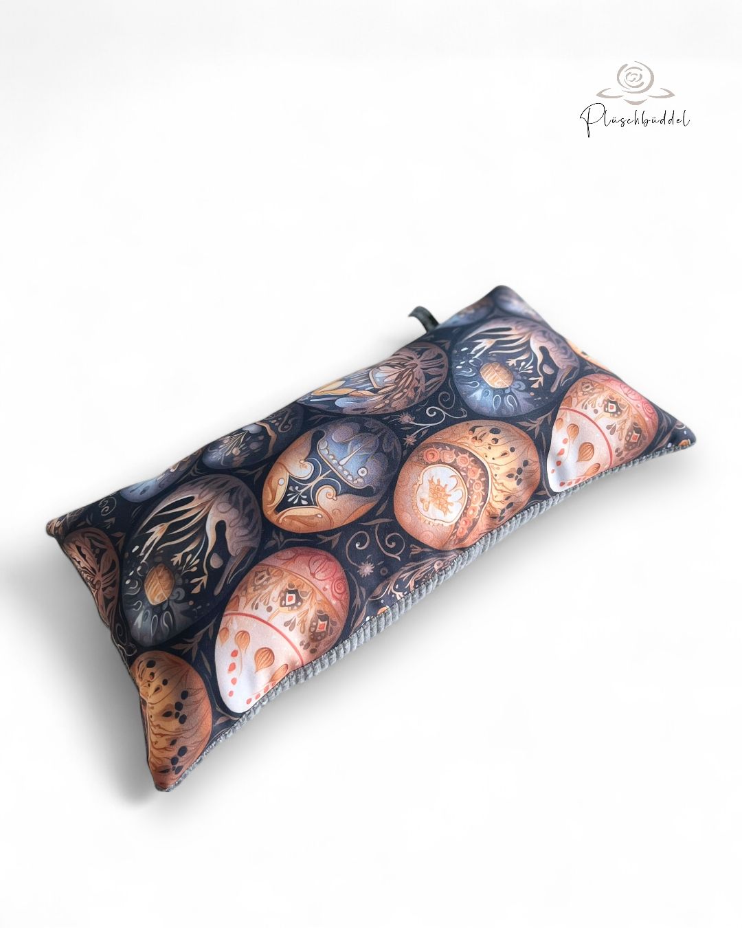 MINI-KISSEN // ca. 20x40 cm // Softshell Dracheneier mit Cord Grau // SOFORTKAUF