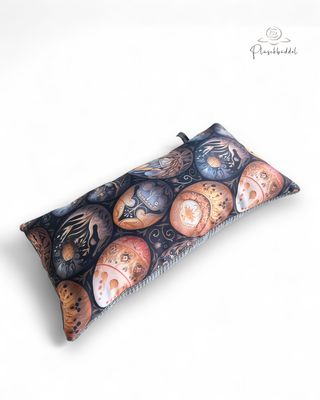 MINI-KISSEN // ca. 20x40 cm // Softshell Dracheneier mit Cord Grau // SOFORTKAUF