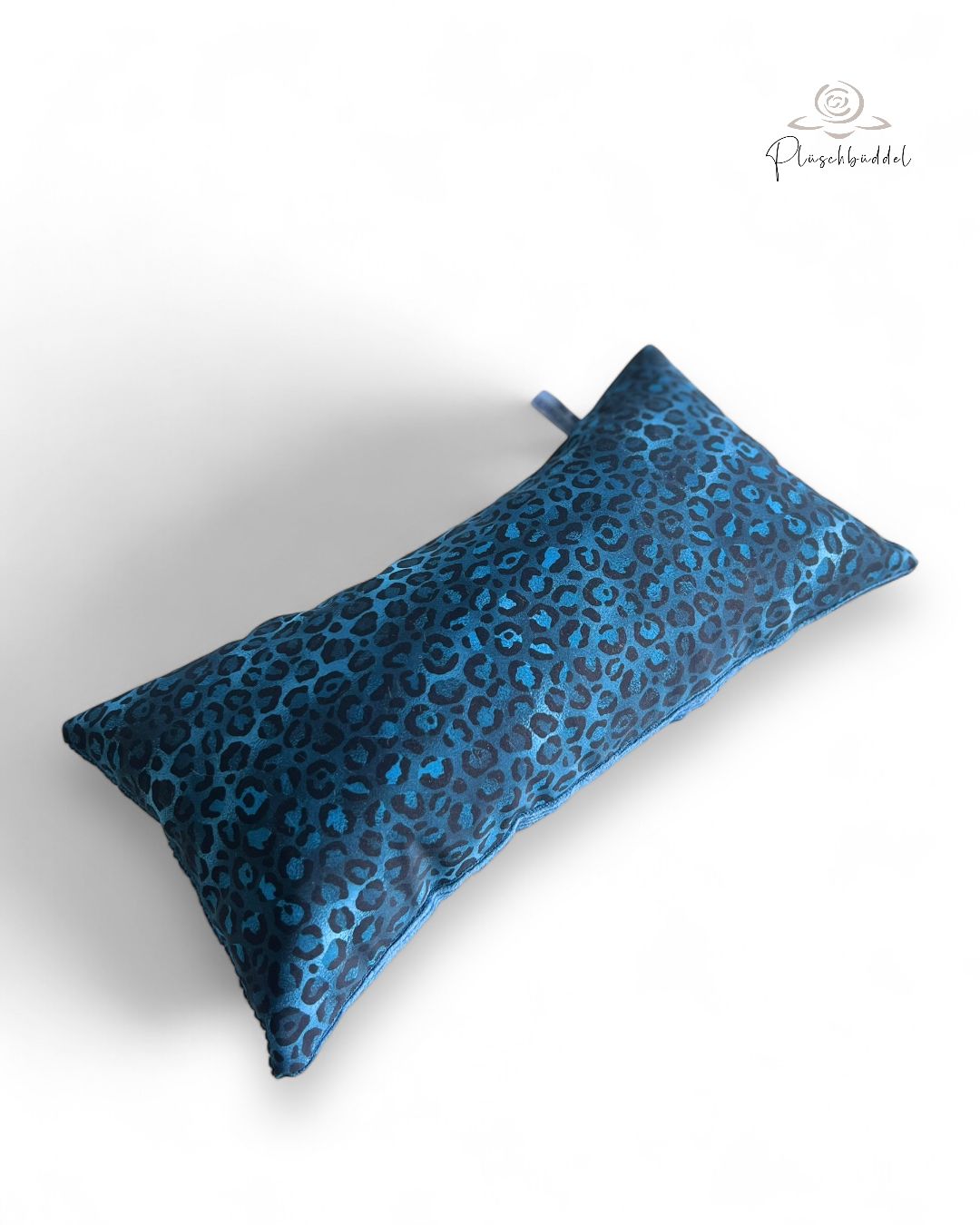 MINI-KISSEN // ca. 20x40 cm // Softshell Leo Blau in Blau mit Cord Indigoblau // SOFORTKAUF