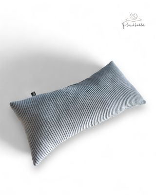 MINI-KISSEN // ca. 20x40 cm // Softshell Dracheneier mit Cord Grau // SOFORTKAUF