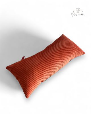 MINI-KISSEN // ca. 20x40 cm // Softshell Süsse Monster mit Cord Orange // SOFORTKAUF