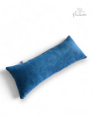 MINI-KISSEN // ca. 20x40 cm // Softshell Goldene Anker auf Marine mit Cord Indigoblau // SOFORTKAUF