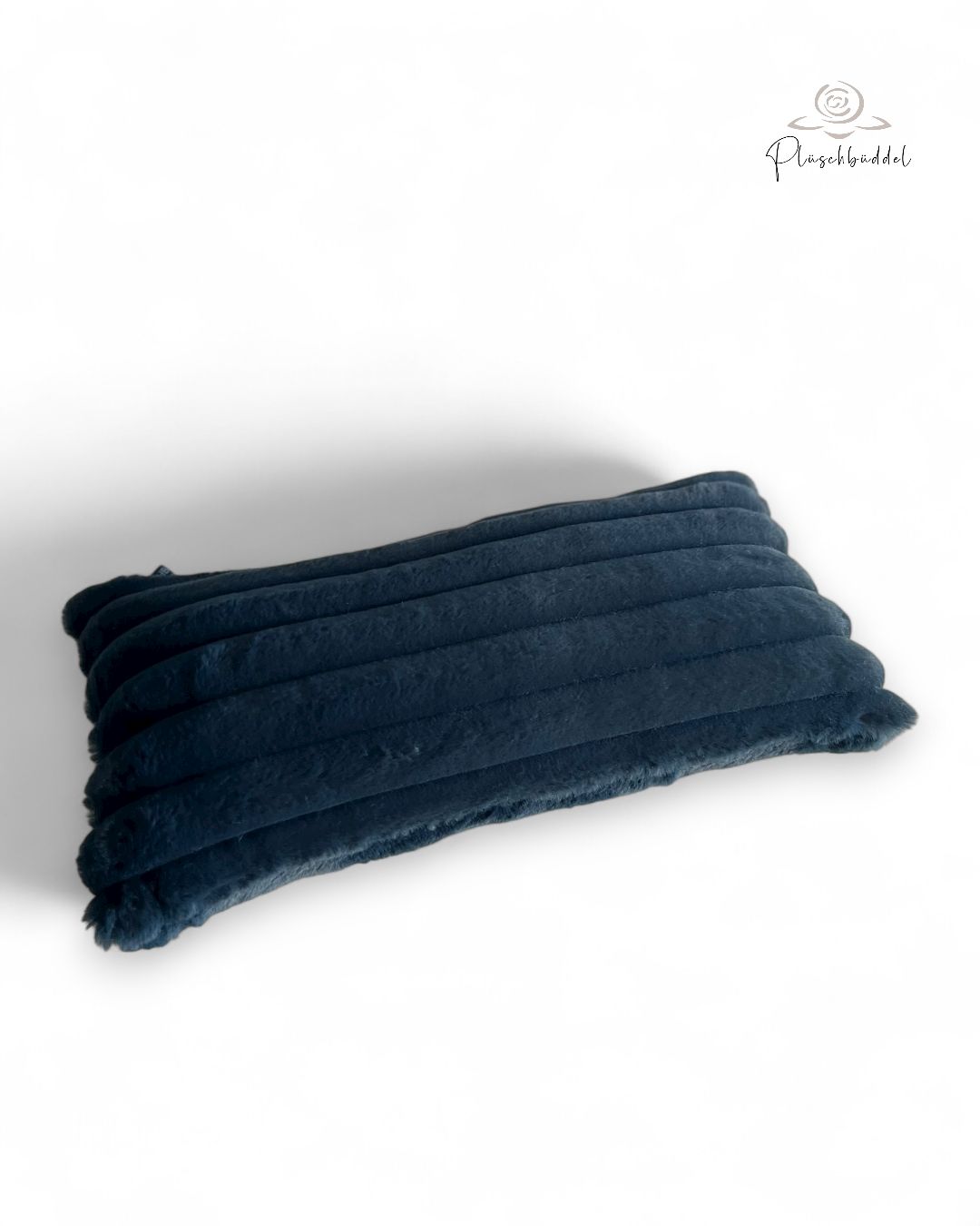 MINI-KISSEN // ca. 25x48cm // Premium Kunstfell Rippen Navy // SOFORTKAUF