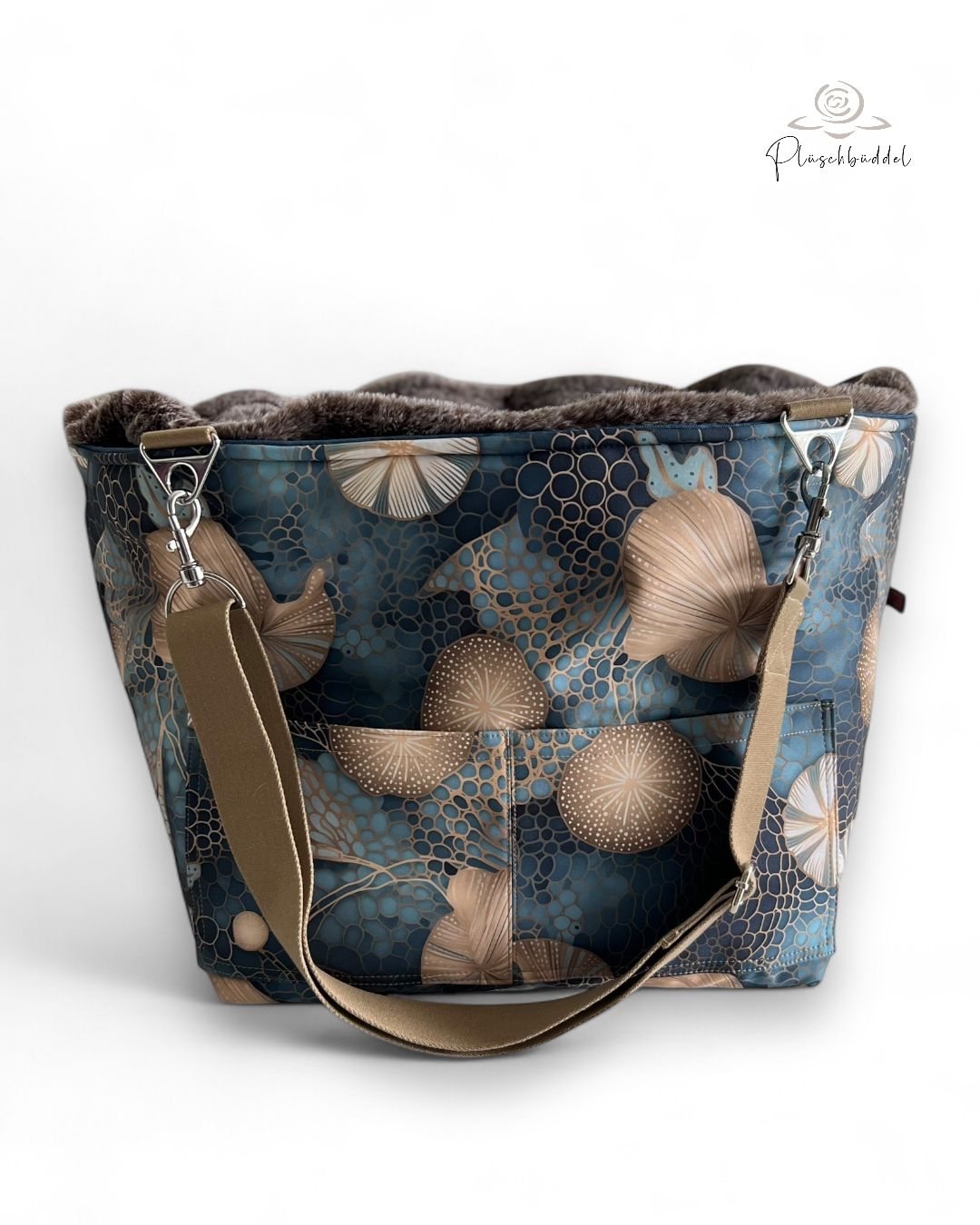 BÜDDELBAG SOFORTKAUF PREMIUM // Grösse S // TYP B // Softshell Am Meer mit Wechsel-Inlet Grozzly mit Tragegurt in Sand