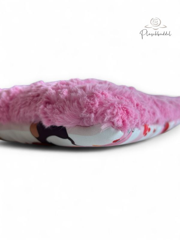 BODENPOFA LXUUS // ca. 45x65 cm  // Softshell Special Xmas Dackel mit Gletscher Hot Pink // Babymatte Hundeboxen Autorückbank Reisen // ohne Anti-Rutsch