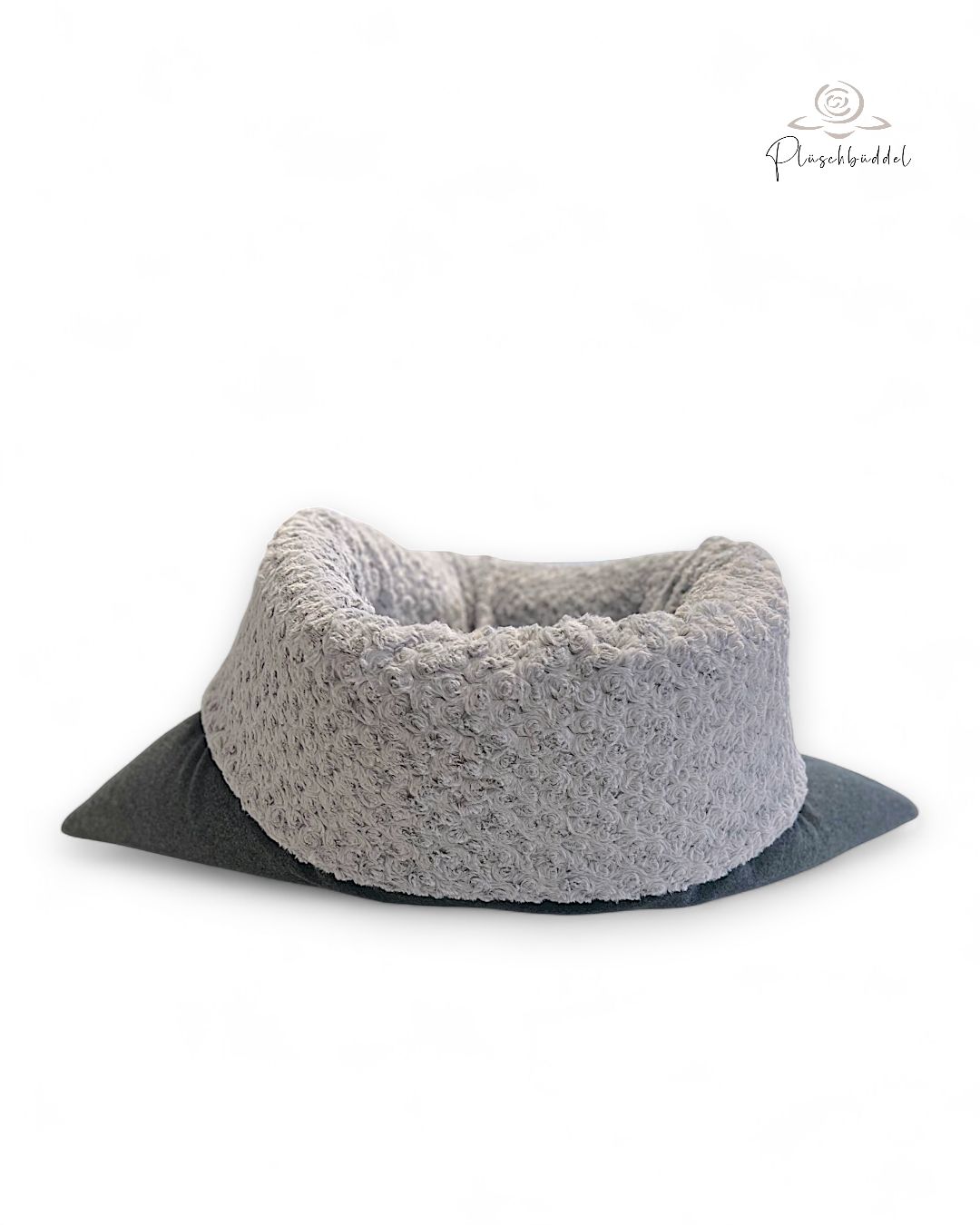 PLÜSCHBÜDDEL CLASSIC INDOOR // Grösse M ca. 95x65 cm // Baumwollfleece Dunkelgraumelange + Rosenplüsch Hellgrau (Modell Mila) // SOFORTKAUF PLÜSCHBÜDDEL CLASSIC INDOOR // Grösse M ca. 95x65 cm // Baumwollfleece Dunkelgraumelange + Rosenplüsch Hellgrau (Modell Mila) // SOFORTKAUF