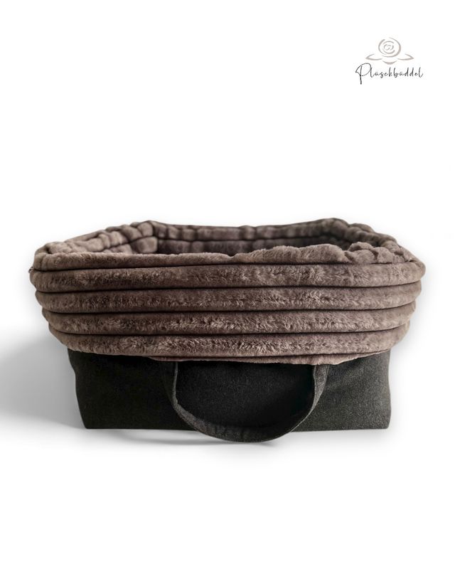 HOMYBAG PREMIUM SOFORTKAUF // Grösse M // Softcoat Dunkelgraumelange mit Rippen 3,5 cm Marmorgraphit HOMYBAG PREMIUM SOFORTKAUF // Grösse M // Softcoat Dunkelgraumelange mit Rippen 3,5 cm Marmorgraphit