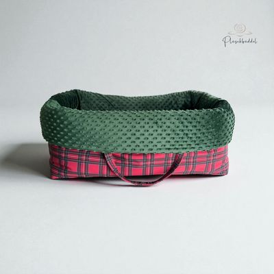 HOMYBAG PREMIUM SOFORTKAUF // Grösse L // Softshell Uriges Karo mit Minky Dots Waldgrün HOMYBAG PREMIUM SOFORTKAUF // Grösse L // Softshell Uriges Karo mit Minky Dots Waldgrün