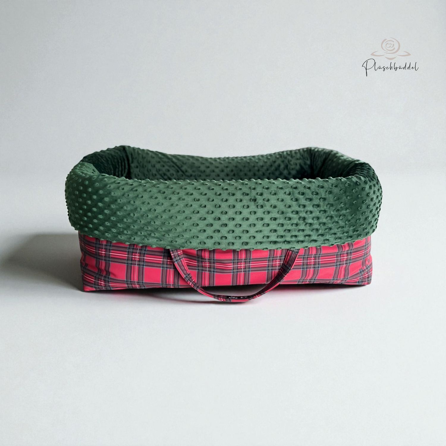 HOMYBAG PREMIUM SOFORTKAUF // Grösse L // Softshell Uriges Karo mit Minky Dots Waldgrün HOMYBAG PREMIUM SOFORTKAUF // Grösse L // Softshell Uriges Karo mit Minky Dots Waldgrün