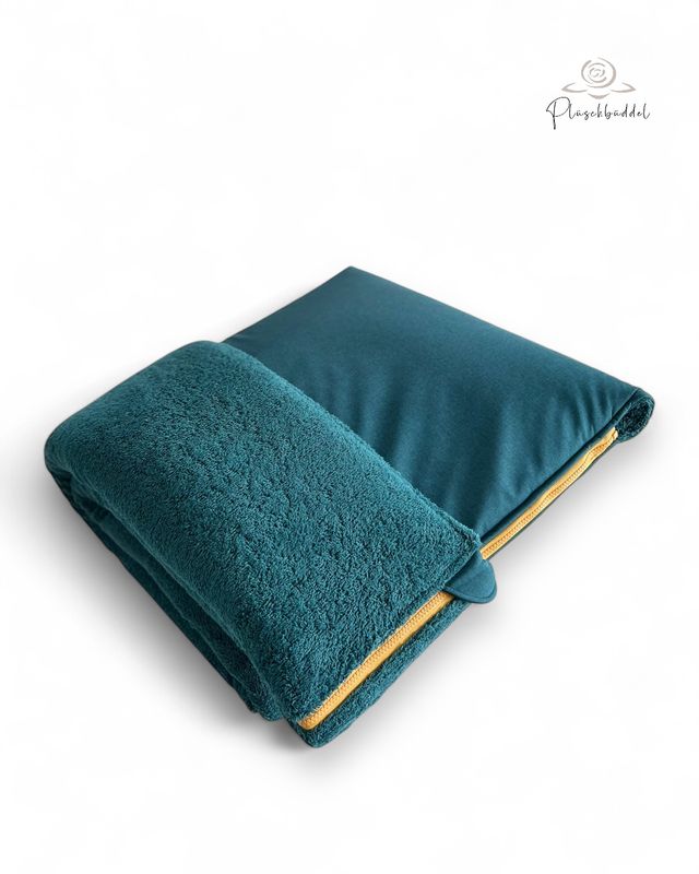 MODELL PETROL // Softshell Petrolmelange mit Frottée Petrol + optional mit Reißverschluss MODELL PETROL // Softshell Petrolmelange mit Frottée Petrol + optional mit Reißverschluss