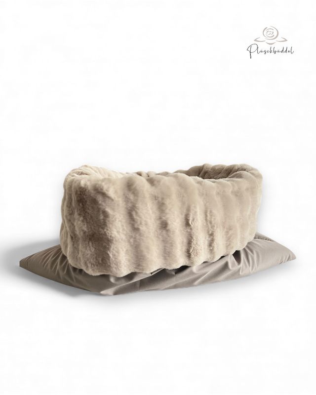 PLÜSCHBÜDDEL  PREMIUM OUTDOOR // Softshell Sandmelange mit Bubbles Beige  // SOFORTKAUF