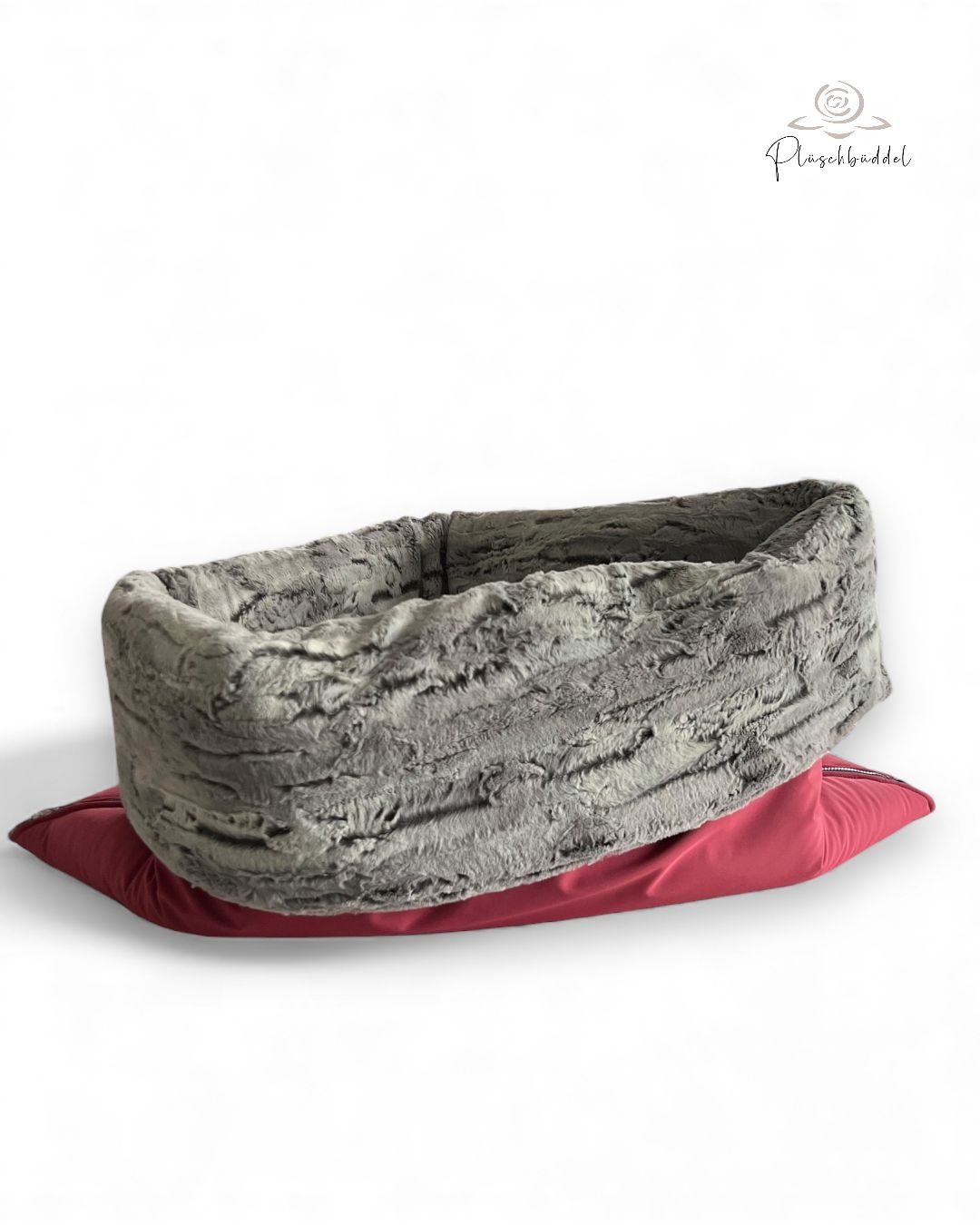 PLÜSCHBÜDDEL PREMIUM OUTDOOR // Größe 95x70 cm //Softshell Rose (Koralle) mit Silberfuchs + Reißverschluss Schiefer // SOFORTKAUF auf Lager PLÜSCHBÜDDEL PREMIUM OUTDOOR // Größe 95x70 cm //Softshell Rose (Koralle) mit Silberfuchs + Reißverschluss Schiefer // SOFORTKAUF auf Lager