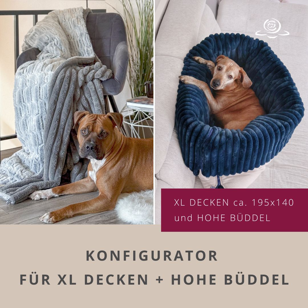 LAGERVERKAUF BAUKASTEN ab 2.12. // für XL Decken ca. 195x140 cm und Hohe Varianten der Hundeschlafsäcke Grösse L oder XL