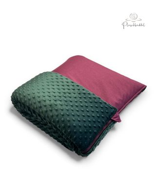 PLÜSCHBÜDDEL CLASSIC OUTDOOR // Größe 95x70 cm // Softshell Berrymelange +Minky Dots Waldgrün + Reißverschluss Beere // SOFORTKAUF PLÜSCHBÜDDEL CLASSIC OUTDOOR // Größe 95x70 cm // Softshell Berrymelange +Minky Dots Waldgrün + Reißverschluss Beere // SOFORTKAUF