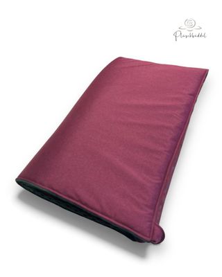 PLÜSCHBÜDDEL CLASSIC OUTDOOR // Größe 95x70 cm // Softshell Berrymelange +Minky Dots Waldgrün + Reißverschluss Beere // SOFORTKAUF