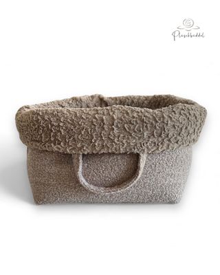 HOMYBAG CLASSIC SOFORTKAUF // Grösse M // Bouclé Sandmelange mit Flausch Cappuccino