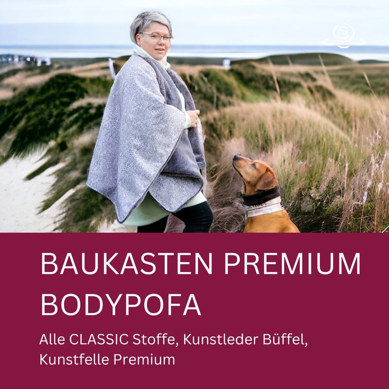 BODYPOFA BAUKASTEN PREMIUM // Poncho, Cape, Überwurf zum Wenden für Zweibeiner selbst zusammen stellen // Optional mit Druckknopf