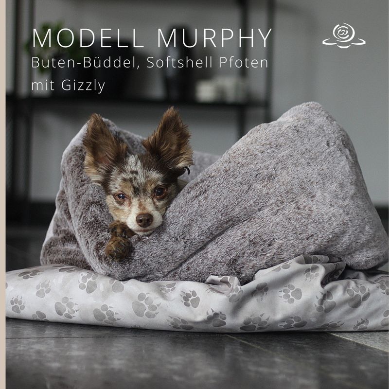 MODELL MURPHY  // Softshell Pfoten + Grizzly + optional mit Reißverschluss