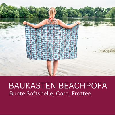 BEACHPOFA BAUKASTEN // SET 1 Decke &amp; 1 Mini-Kissen // Strand- und Badedecke selbst zusammen stellen // optional mit Mini-Kissen