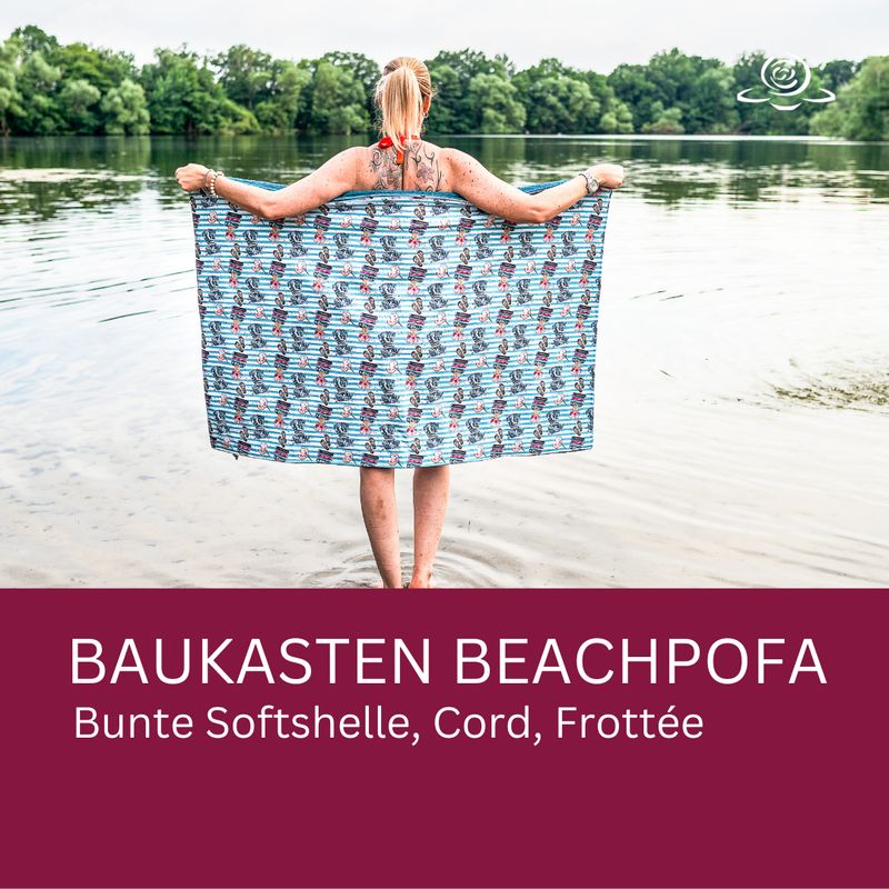 BEACHPOFA BAUKASTEN // SET 1 Decke &amp; 1 Mini-Kissen // Strand- und Badedecke selbst zusammen stellen // optional mit Mini-Kissen
