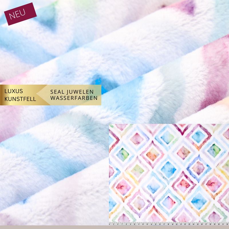 Kunstfell SEAL BEJEWELD // Meterware à 0,5 Meter pro Stück