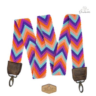 TRAGEGURT CINTO by Monti &amp; Ivy // Lila Navy mit Orange und Peach im Pfeilmuster // SOFORTKAUF