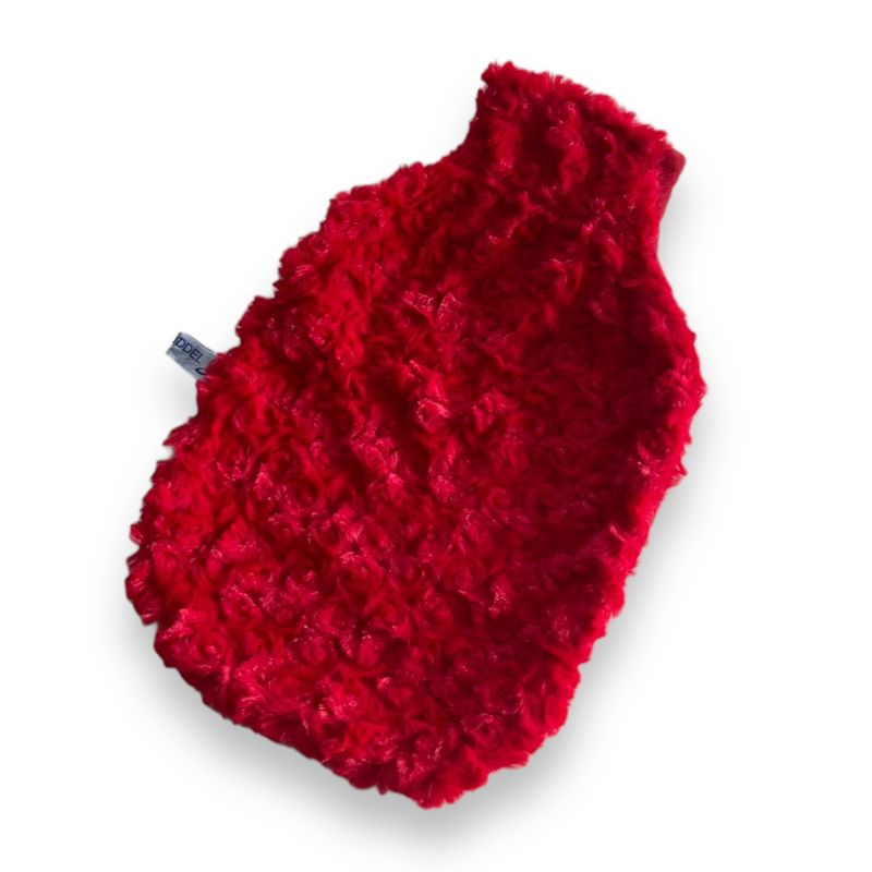 Bezug für Wärmflaschen 2 Liter // Rosenplüsch Rot mit Fleece ZiegelRot// Einheitsgröße Bezug für Wärmflaschen 2 Liter // Rosenplüsch Rot mit Fleece ZiegelRot// Einheitsgröße