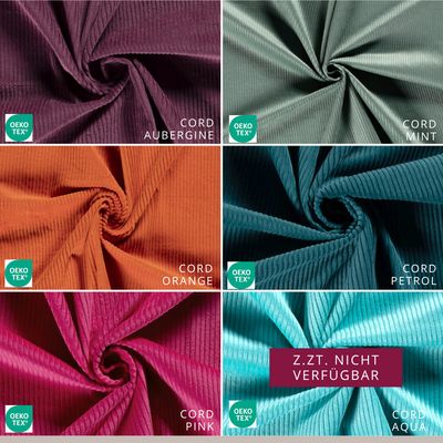 Cord Baumwolle // verschiedene Farben // Meterware à 0,5 Meter pro Stück