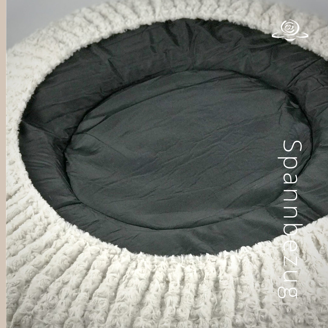 Spannbettbezug fr Flocke Hundebett  Waschbarer, passgenauer Ersatzbezug  fr runde Hundebetten // Spannbezug