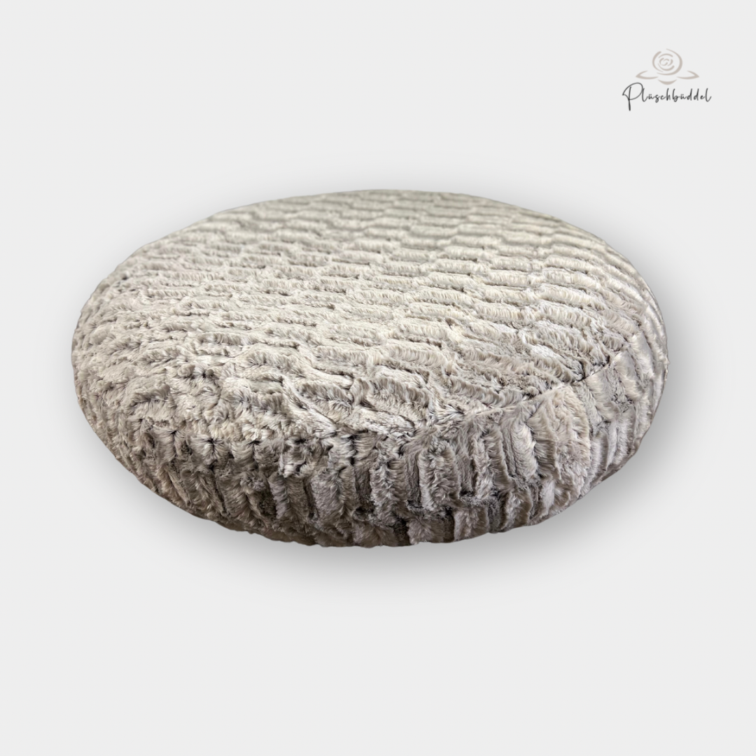 Flocke Ersatzbezug  CLASSIC // Wabenplüsch /Braunbeige / Spannbezug Rundbett