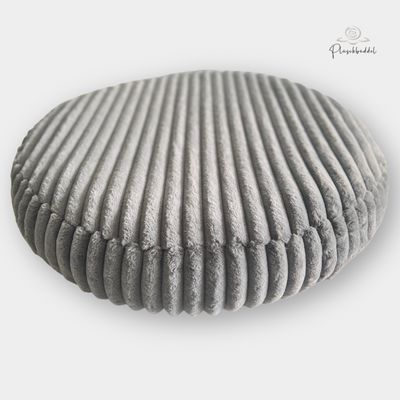 Flocke Ersatzbezug  PREMIUM // 90er Durchmesser // Kunstfell Dicke Streifen Graphit // Spannbezug SOFORTKAUF