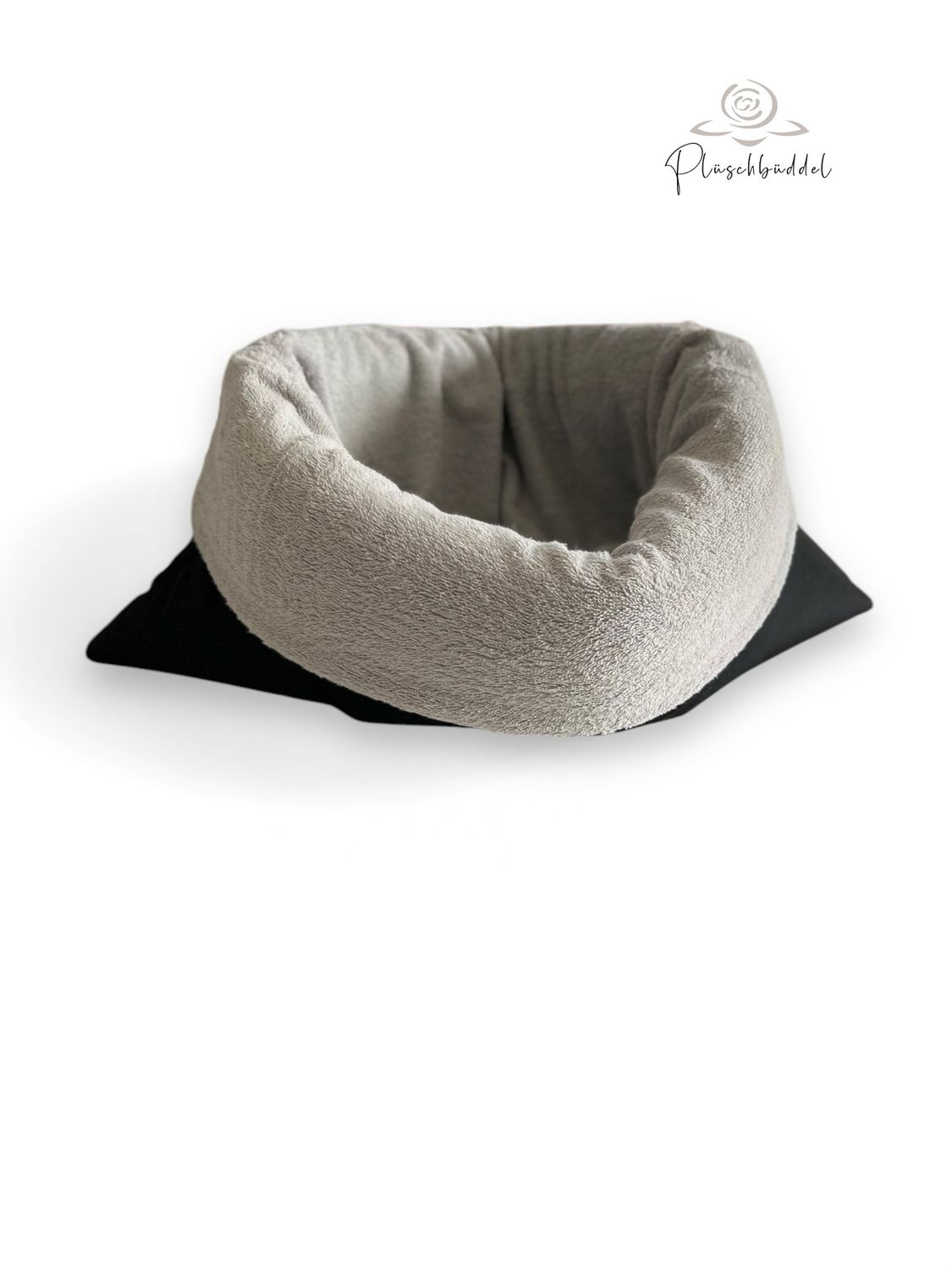 HUNDESCHLFASACK OUTDOOR &amp; INDOOR CLASSIC // Outdoorgewebe Schwarz + Frottée Schwarz // Grösse S ca. 65x45 cm // SOFORTKAUF