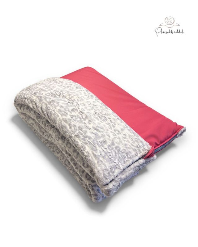 PLÜSCHBÜDDEL OUTDOOR PREMIUM // Größe XL ca. 145x65 cm // Outdoorgewebe Jeans  + Frottée Schwarz + Reissverschluss: Schwarz // SOFORTKAUF