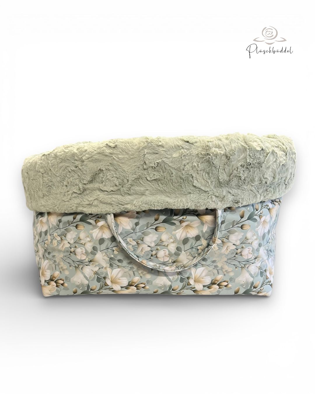 HOMYBAG PREMIUM SOFORTKAUF // Grösse M // Softshell Orchideen mit Welle Mint 