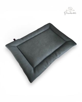 SITZKISSEN KLEINE MATTE // ca. 35x45 cm // Kunstleder Büffel Basaltgrau mit Cord Grau SITZKISSEN KLEINE MATTE // ca. 35x45 cm // Kunstleder Büffel Basaltgrau mit Cord Grau