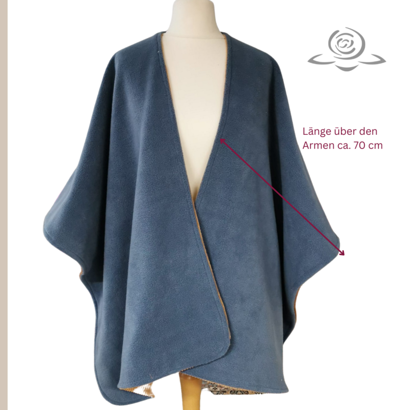 BODYPOFA BAUKASTEN LUXUS// Poncho, Cape, Überwurf zum Wenden für Zweibeiner selbst zusammen stellen // Optional mit Druckknopf