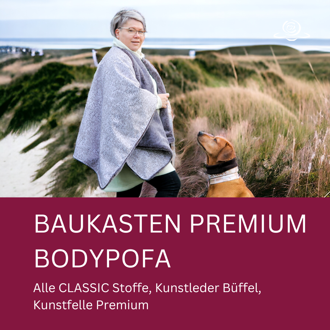 BODYPOFA BAUKASTEN LUXUS// Poncho, Cape, Überwurf zum Wenden für Zweibeiner selbst zusammen stellen // Optional mit Druckknopf