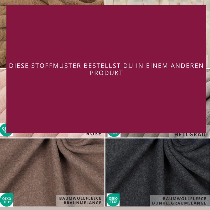 BAUMWOLLFLEECE // Baumwollstoff // Stoffmuster bestellen // KATEGORIE PREMIUM