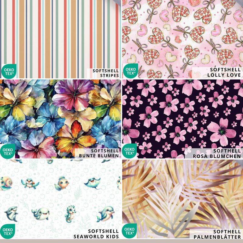 SOFTSHELLE // Stoffmuster bestellen // KATEGORIE CLASSIC + PREMIUM