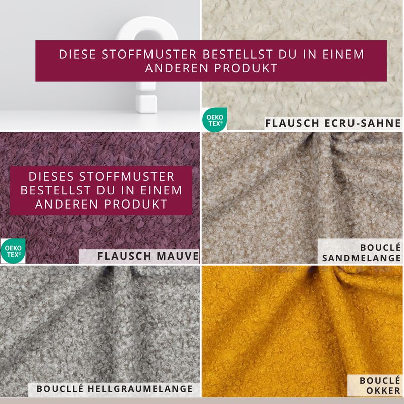 TEDDY und BOUCLÉ // Stoffmuster bestellen // KATEGORIE CLASSIC