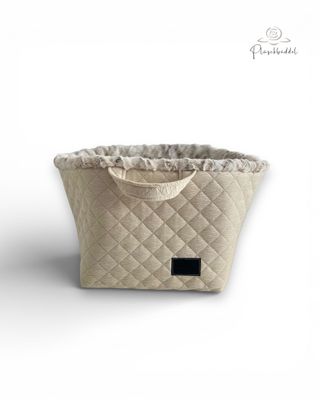 HOMYBAG PREMIUM SOFORTKAUF // Grösse S // Stepp Velvet Ecru mit Schneeeule